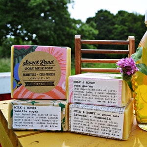 Handmade Goat Milk and Honey Soap: Gentle Cleansing Bath Bar