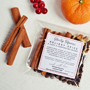 Mélange d'épices pour pot-pourri à mijoter | Le parfum de Noël | Parfum d'ambiance naturel | Enthousiaste confort douillet | Idée cadeau