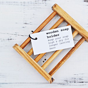 Mini Bamboo Soap Holder | Natural Small Dish | Ecofriendly Drainer Holder | Tray Saver Strainer | Green Living | Farmhouse Style Bath
