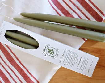 Bayberry Scented Taper Candles: Christmas New Year Tradition, 9 Inch (Pair)