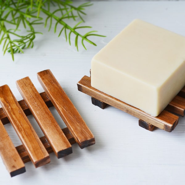 Wooden Soap Holder  Simple Rustic Bar Soap Holder | Drain Dish Tray | Ecofriendly Natural Bathroom Kitchen Sink | Gift Idea