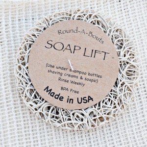 Soap Lifts® Round Soap Holder | Circle Round-A-Bout | Ecofriendly BPA Free |Dish Drainer Tray |Natural Green Living | Shampoo Bars Round