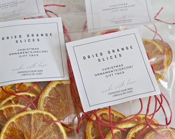 Mini Dried Orange Slices, Christmas Tree Ornaments, Boho Style, Country Christmas, 5 Slices per Bag