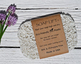 Soap Lift: White Eco-Friendly Bioplastic Soap Saver