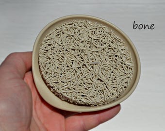 Round Soap Holder Dish: Ecofriendly Bioplastic Soap Lift