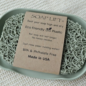 Ecofriendly BPA-Free Kitchen Bathroom Dish Drainer Tray Natural Green Living Sustainable Soap Lifts\u00ae Round Soap Holders Round-A-Bouts