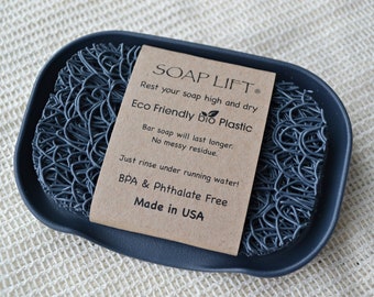 Charcoal Soap Lift: Eco-Friendly Bar Soap Saver Tray