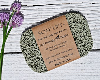 Sage Green Soap Lift: Eco-Friendly Bioplastic Soap Saver