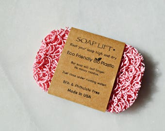 Soap Lift Self Draining Dish, Eco Friendly Bioplastic Soap Saver