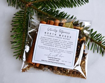 Popurrí a fuego lento, especias para estufa, otoño, invierno, vacaciones, aroma a maderas del norte, Navidad, fragancia natural para el hogar