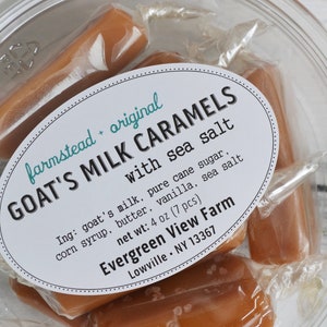 Goat Milk Caramels | Caramel Chews Vanilla Sea Salt | Farmstead + Original | Gift Idea Valentine's Galentine's Christmas Birthday
