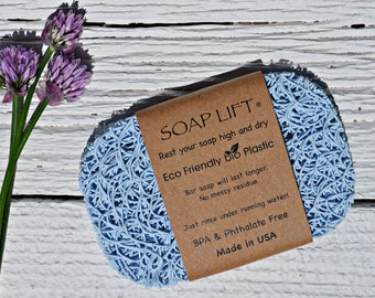 Sea Blue Soap Lift Holder: Farmhouse Bathroom Decor