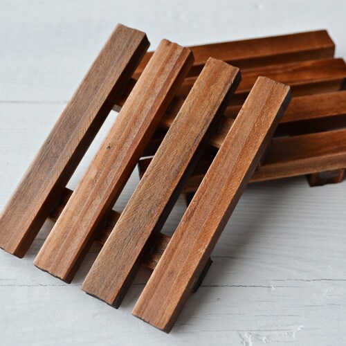 Wooden Soap Holder Simple Rustic Bar Soap Holder Drain Dish Etsy