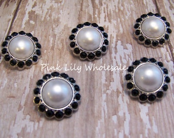 Black rhinestone buttons | Etsy