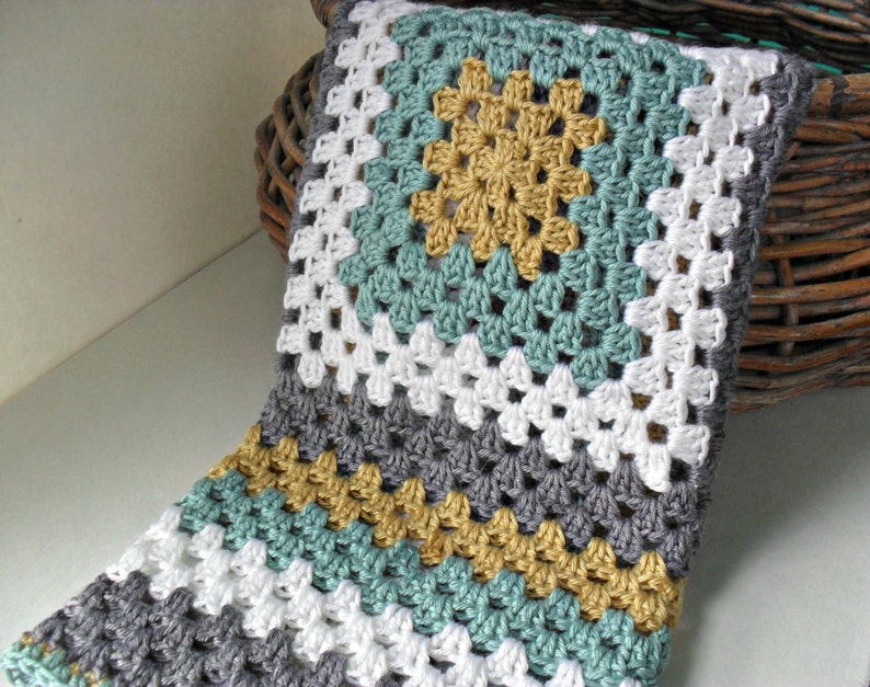 Boys baby blanket gray stripe baby afghan stroller blanket Etsy