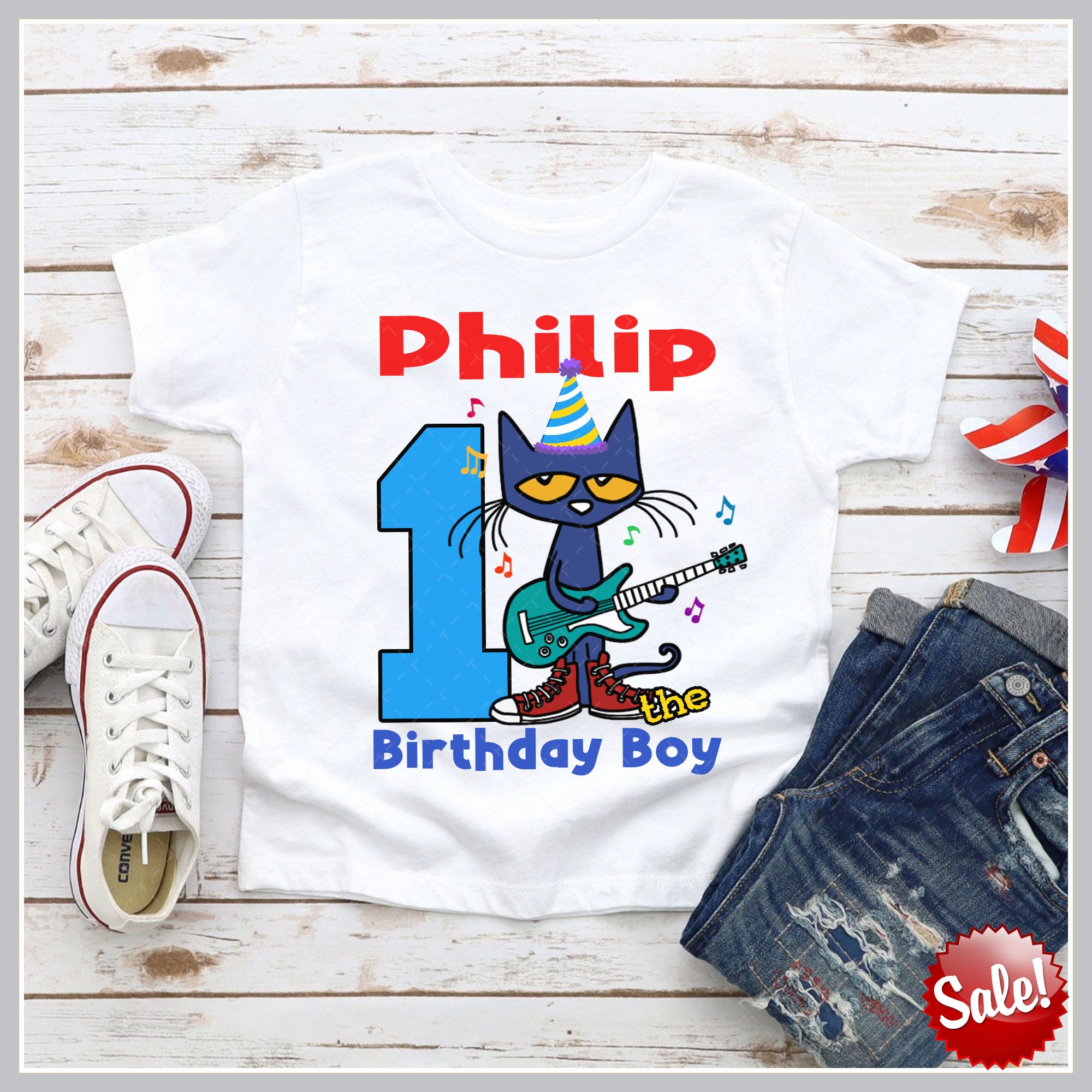 Pete the Cat Birthday Shirt Groovy Shirt Pete the Cat Party Etsy