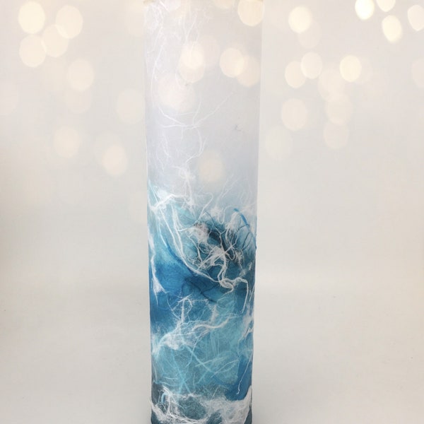 Stormy Seas Vase in Shades of Teal and Turquoise. Gift Idea.