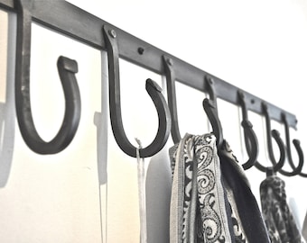 metal hooks Coat Rack wall mounted hanging handmade British made heavy duty strong cloakroom storage jacket peg solid