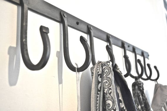 Metal Hooks Coat Rack Wall Mounted Hanging Handmade British Made