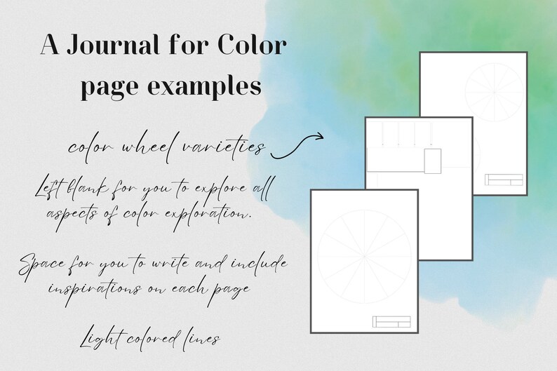 Color Theory - Watercolor Notebook L Digital Print Watercolor Palette ...