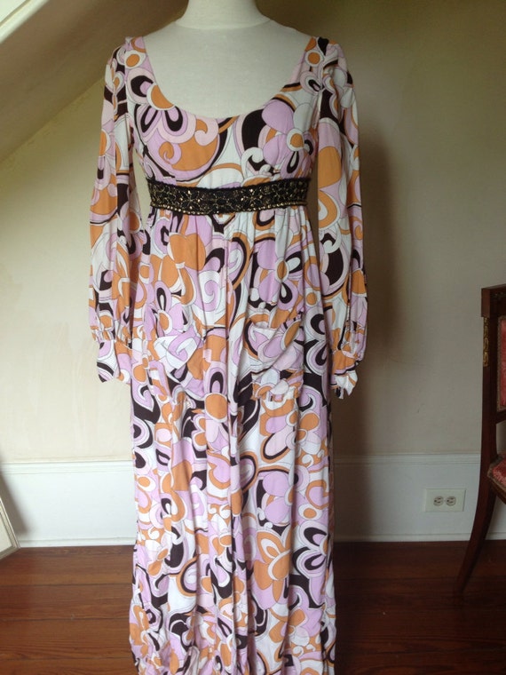 1970's Gypsy Dress Long w/ Long Sleeves