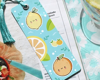 Handmade Bookmark - CITRUS SPLASH | Cute Luxury Bookmark with Tassel | Gift Idea for Book Lovers