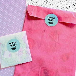 OOPSIE BAGS - Mystery Bags with B-Grade, Seconds Stickers, Cards, Bookmarks - Discounted Imperfect Stationery Products