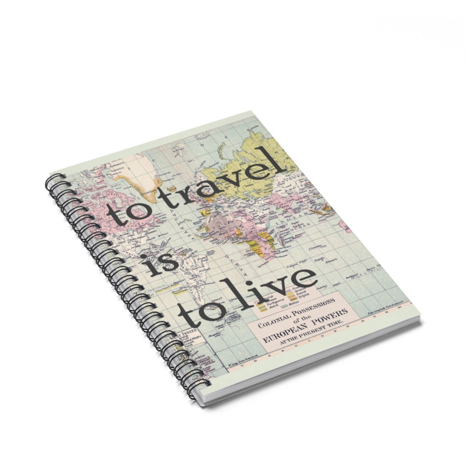 Travel Journal World Travel Spiral Notebook Ruled Line - Etsy