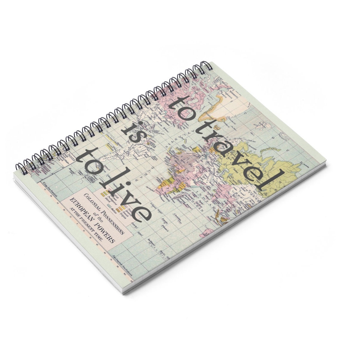 Travel Journal World Travel Spiral Notebook Ruled Line - Etsy