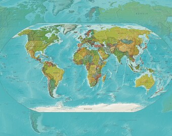 Manta polar con mapa del mundo moderno: decoración acogedora para viajes