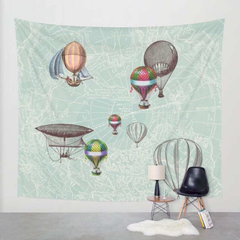 Hot Air Balloons Fabric Shower Curtain balloon Etsy