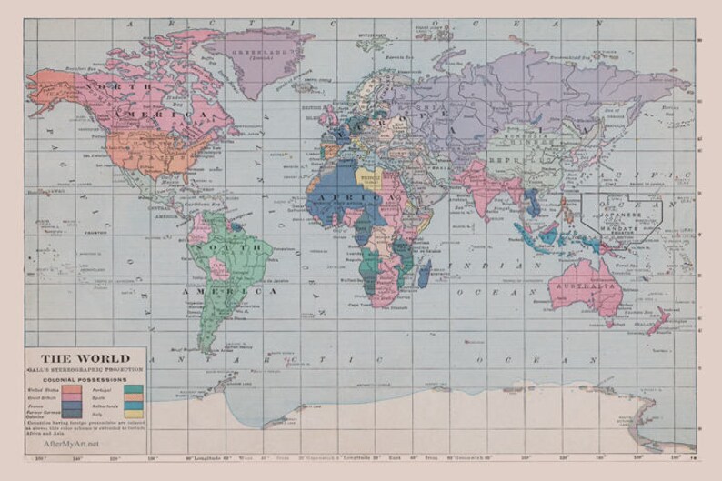 Политическая карта мира 1913 года