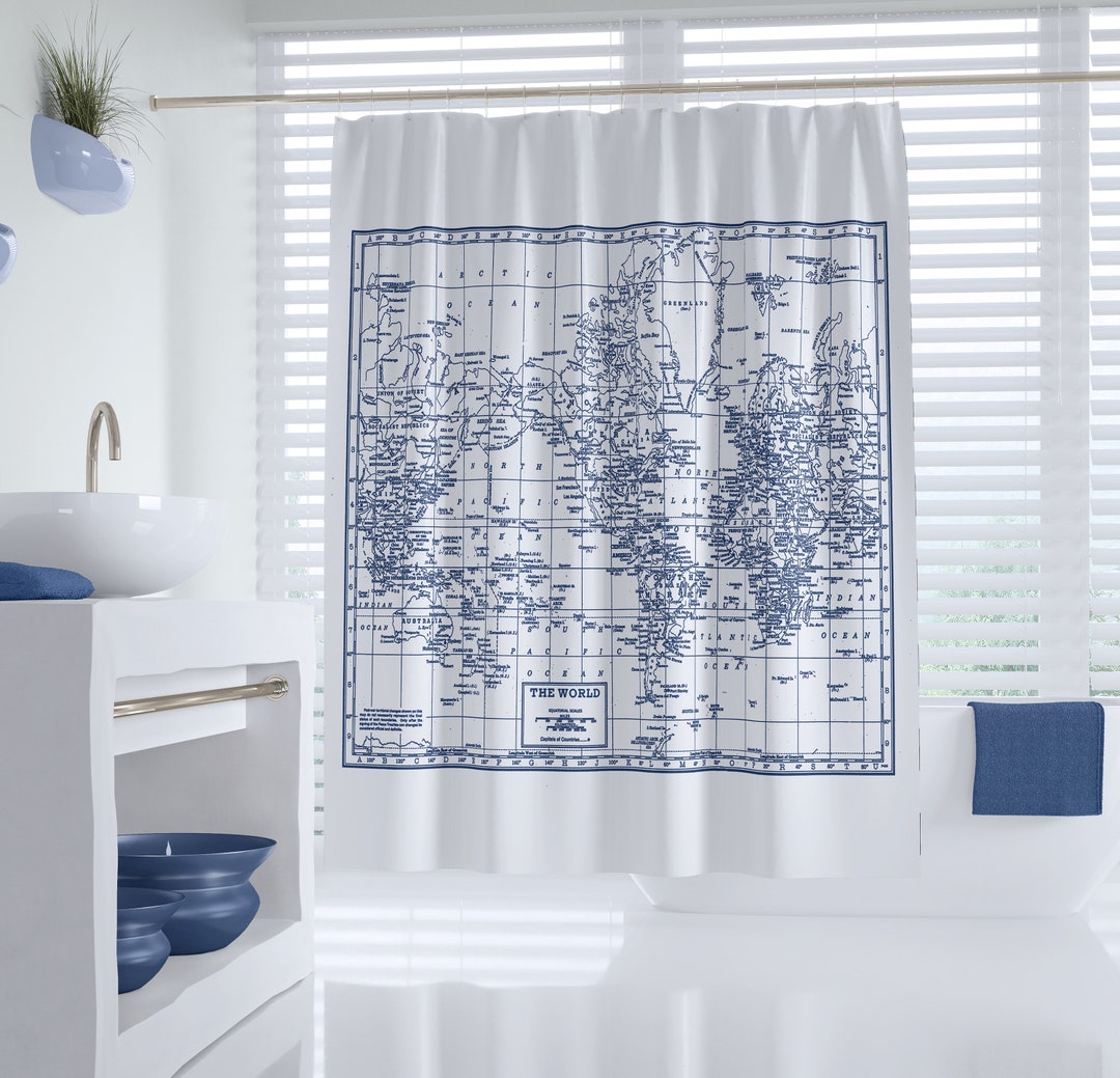 Explore path bw - Shower Curtain main image 1