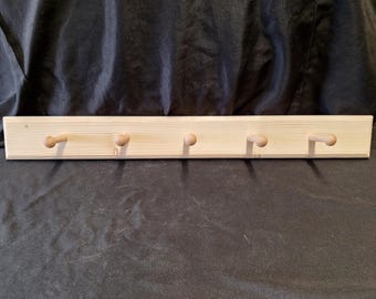 Wooden Multipurpose  Shaker Peg Racks Various Sizes Natural Or Burnt Finish