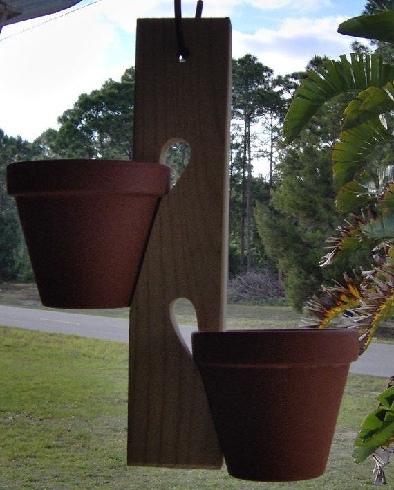 Wooden pot hanger 12 inch or 24 inch with S hook. Free Shipping!