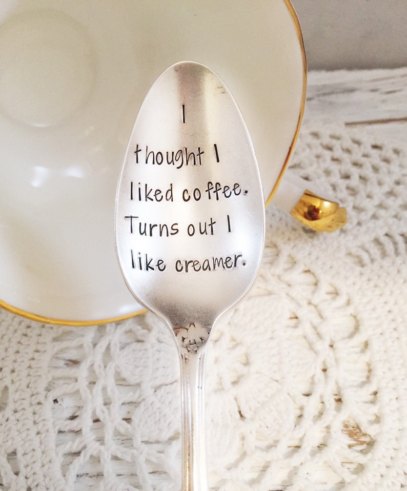 Handstamped Coffee SpoonCoffee loverfriend giftgift for herstamped spoon