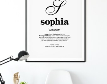 Sophia Name Art Etsy