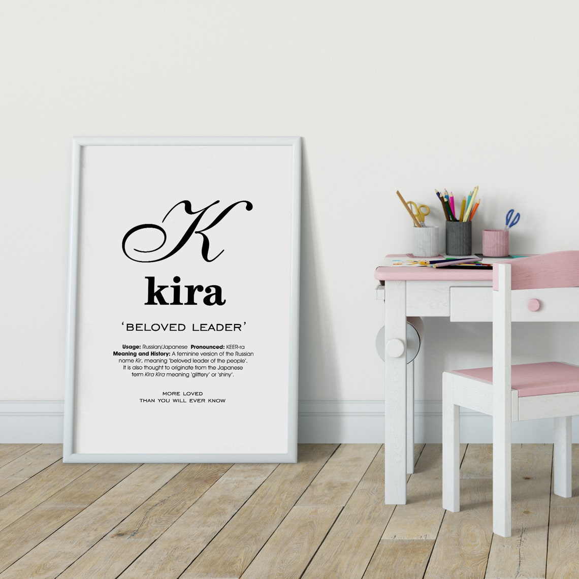 Kira Name Meaning Printable Name Art Modern Nursery Decor Etsy España Kira Name Meaning Printable Name Art Modern Nursery Decor Etsy España
