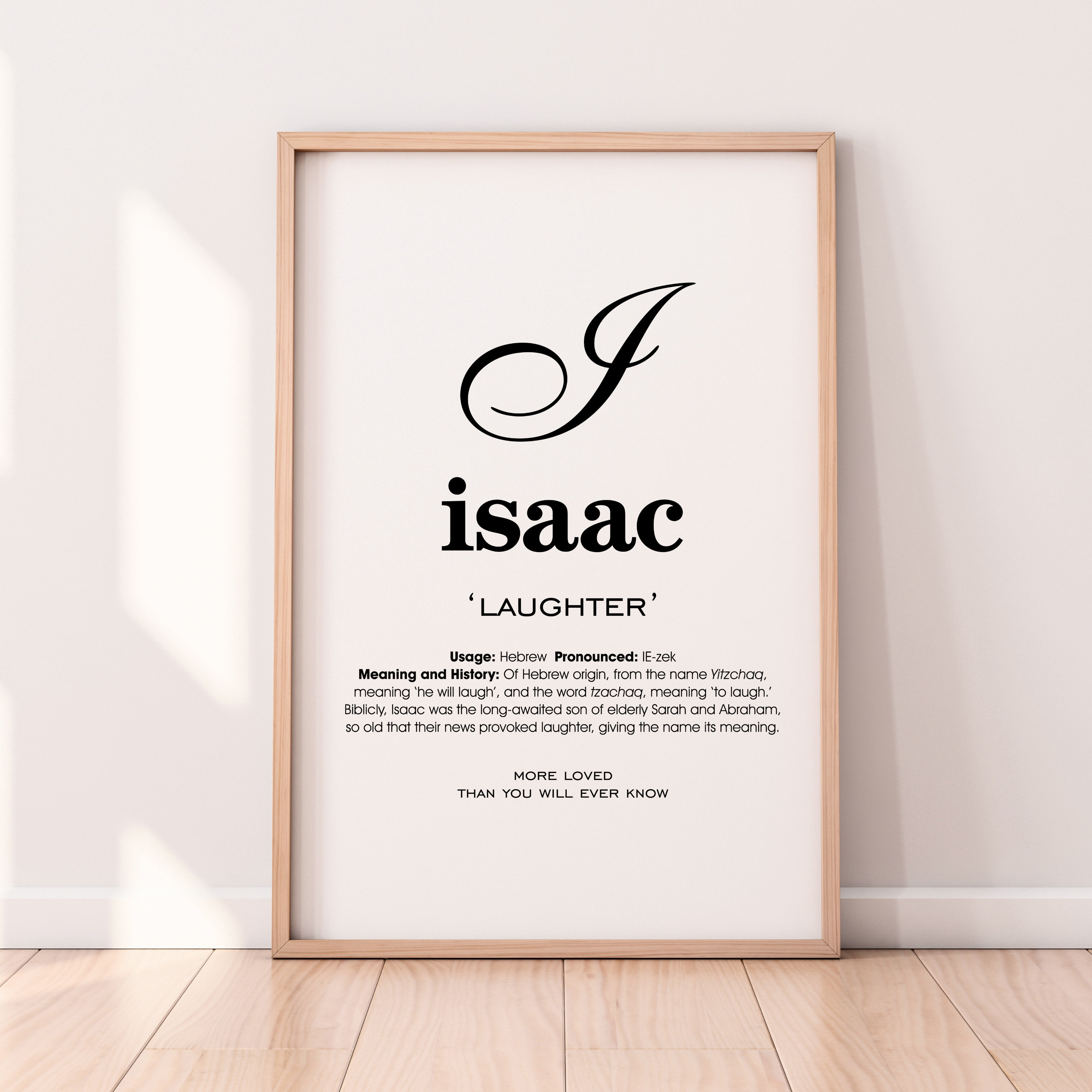 Isaac Name Meaning Printable Name Art Modern Nursery Decor Etsy