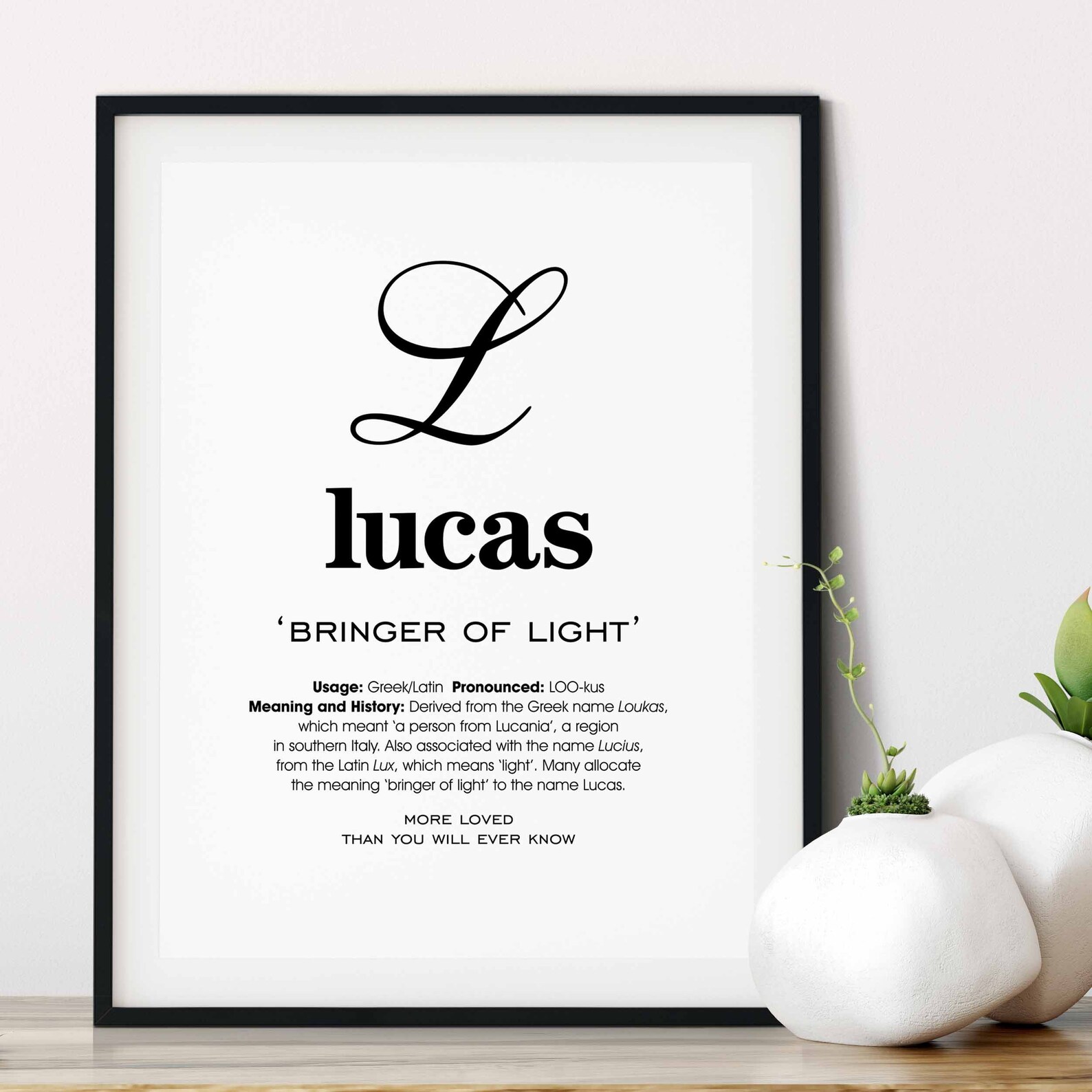 Lucas Name Meaning Printable Name Art Modern Nursery Decor Etsy Lucas Name Meaning Printable Name Art Modern Nursery Decor Etsy