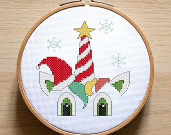 Christmas Unicorn | Digital Cross Stitch Pattern (Downloadable PDF)