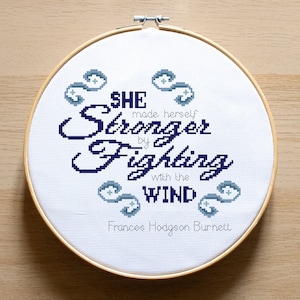 She Made Herself Stronger | The Secret Garden | Digital Cross Stitch Pattern (Downloadable PDF)