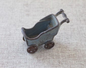 vintage metal doll carriage