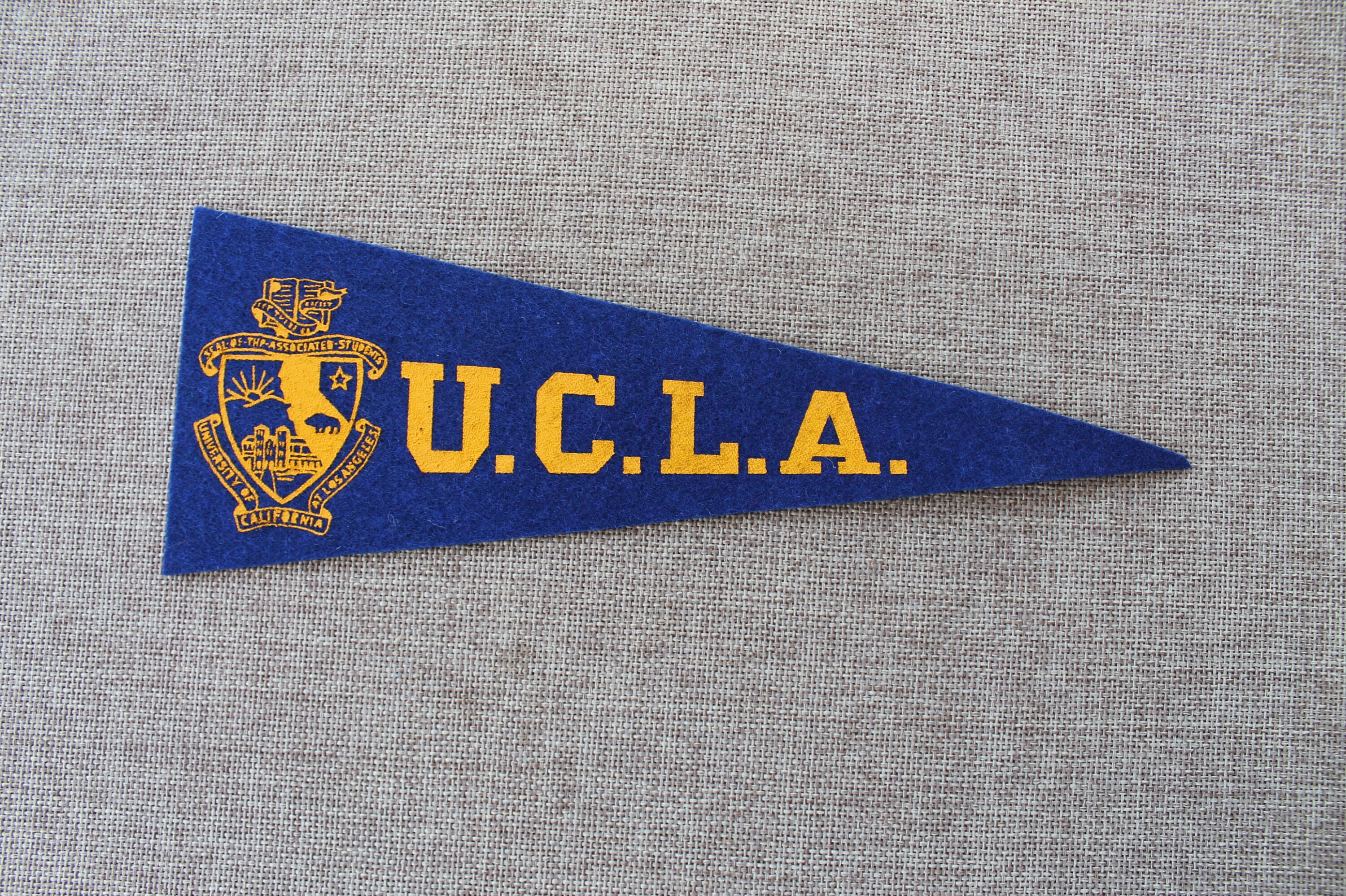 Vintage Small University of California at Los Angeles Pennant - Etsy Norway