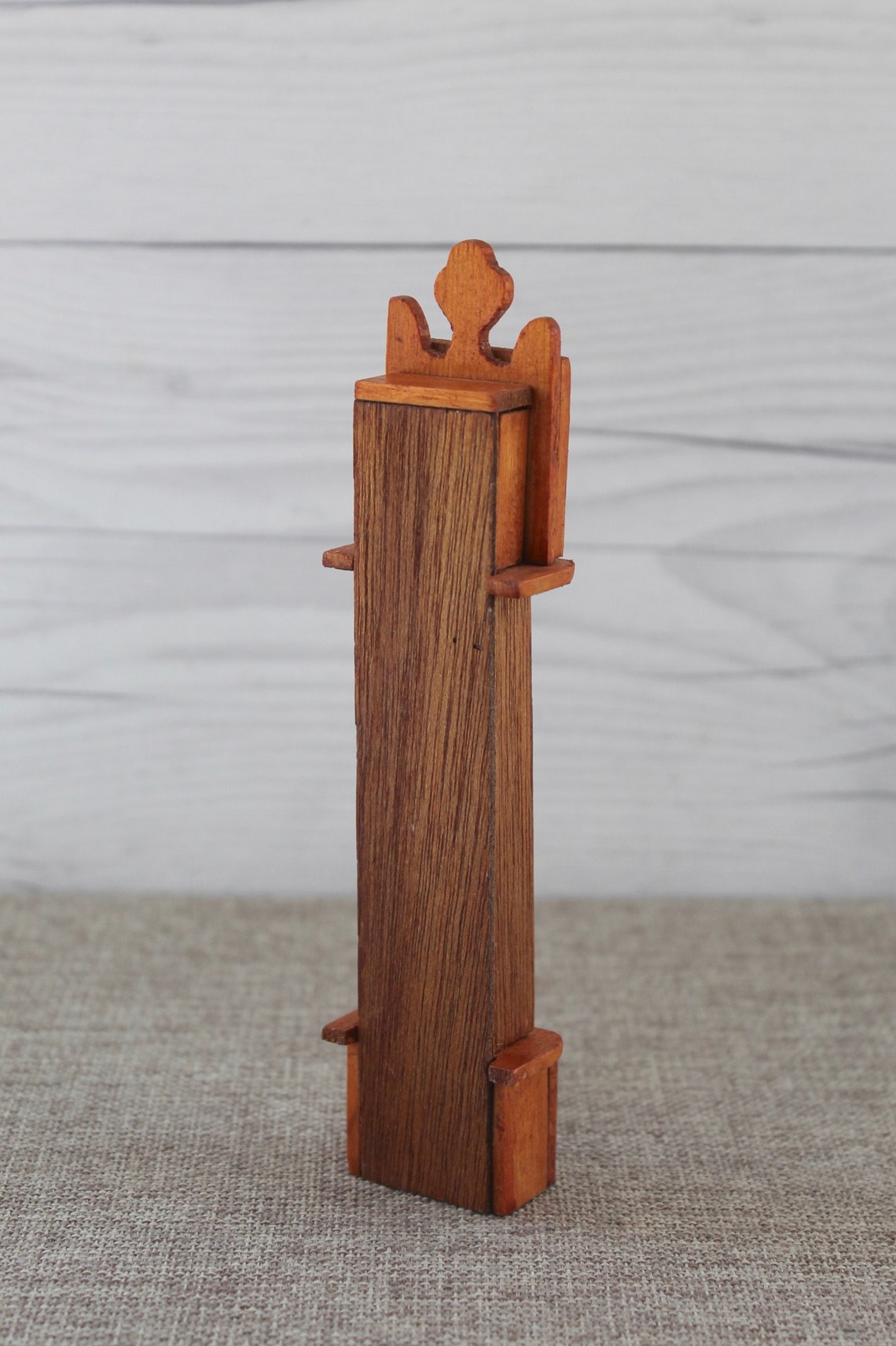 Vintage Wood Dollhouse Grandfather Clock Vintage Small Wooden Etsy
