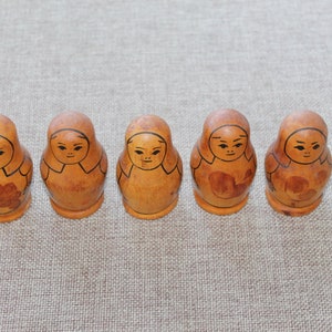 Vintage Hand Painted Russian Matryoshka Wood Doll **Sold Separately**, Vintage Traditional Russian Babushka Wood Doll Souvenir