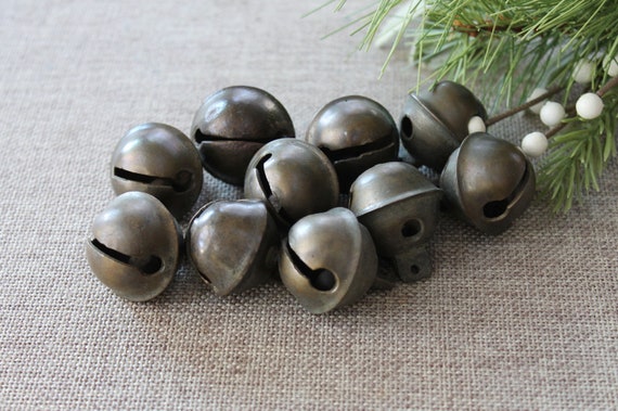Antique Sleigh Bell SOLD SEPARATELY Vintage Small Bronze Jingle Sleigh Petal Bell Loop Shank Antique Sleigh Bell SOLD SEPARATELY Vintage Small Bronze Jingle Sleigh Petal Bell Loop Shank