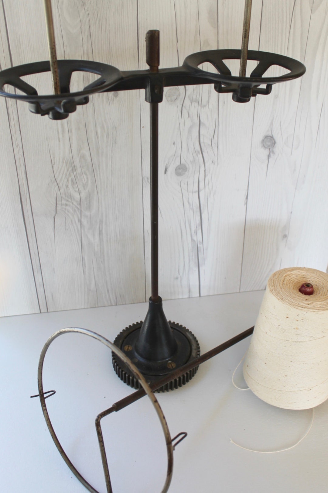 Vintage Double Metal String Dispenser, Vintage Counter Twine Dispenser