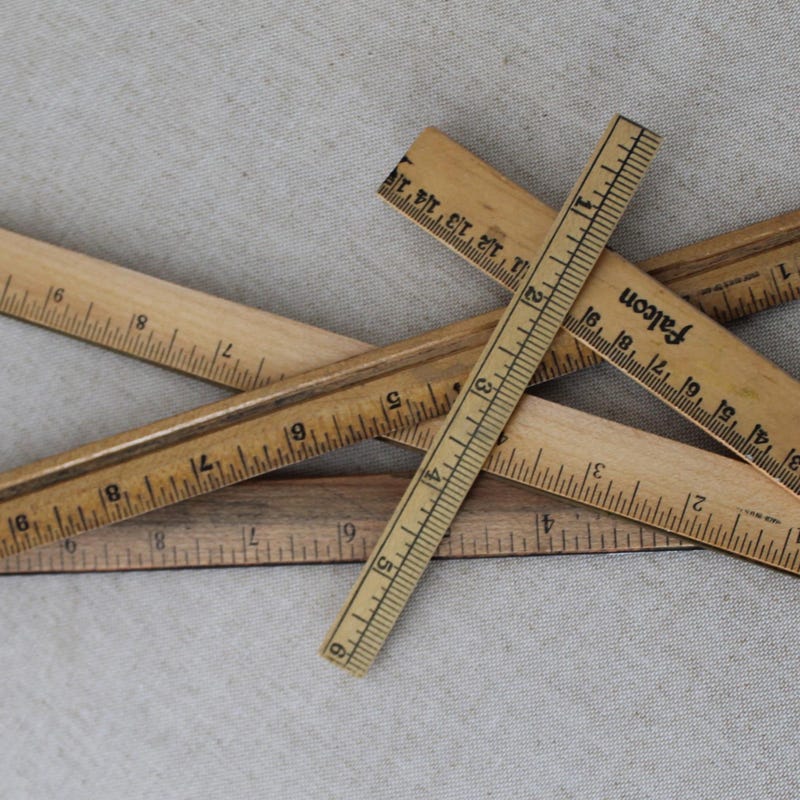 Vintage Wooden Ruler - Etsy