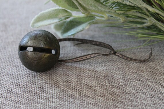 Antique Sleigh Bell SOLD SEPARATELY Vintage Small Bronze Jingle Sleigh Petal Bell Loop Shank Antique Sleigh Bell SOLD SEPARATELY Vintage Small Bronze Jingle Sleigh Petal Bell Loop Shank